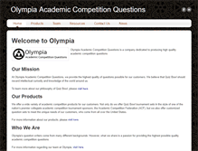Tablet Screenshot of olympiaquestions.com